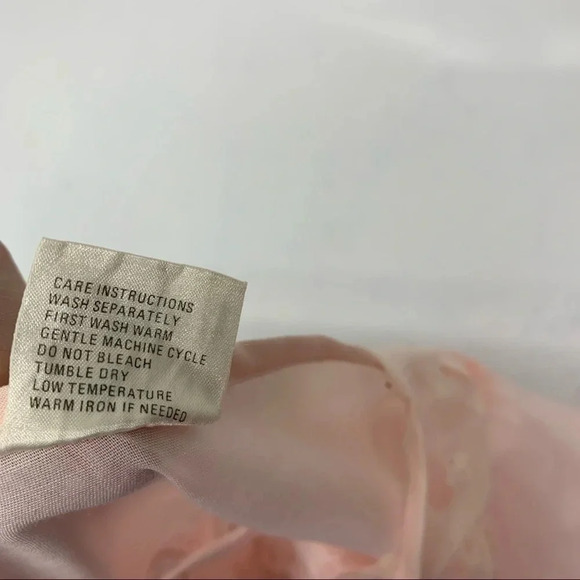 Intime  Nightgown Robe Small  Pastel Pink  Lace Embroidery Pockets Button Front - Picture 7 of 11